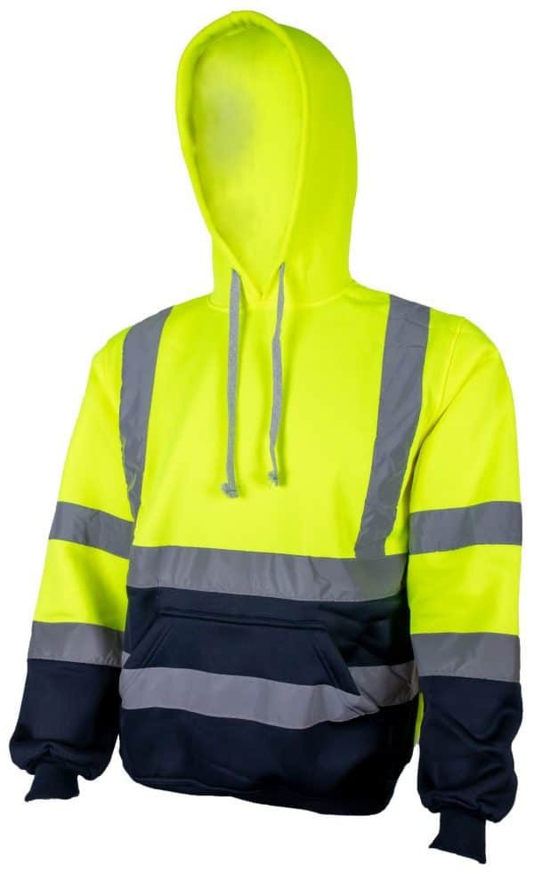 133-U302 Unbreakable Shermand Yellow/Navy Hi-Visibility Hoodie