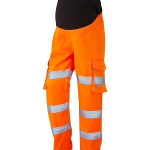 Leo Workwear Verity ISO 20471 Cl 2 Poly/Cotton Maternity Cargo Trouser (Uk 14-16)