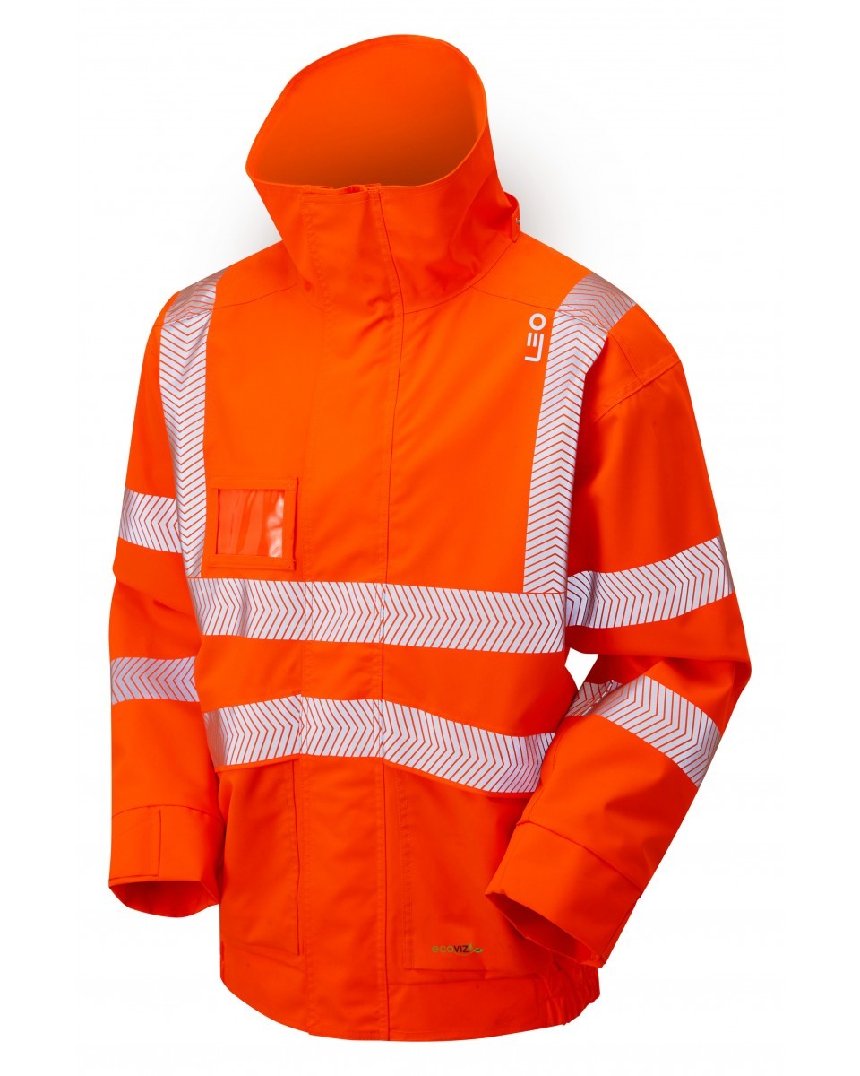 Leo Workwear Dartmoor ISO 20471 Cl 3 Ecoviz 10K Breathable Bomber Jacket