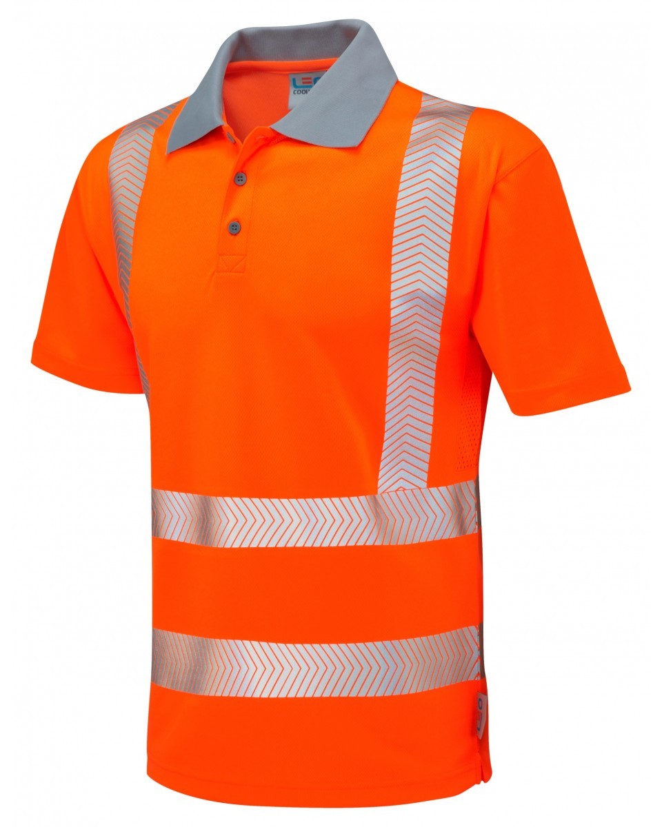 Leo Workwear Woolacombe ISO 20471 Cl 2 Coolviz Plus Polo Shirt