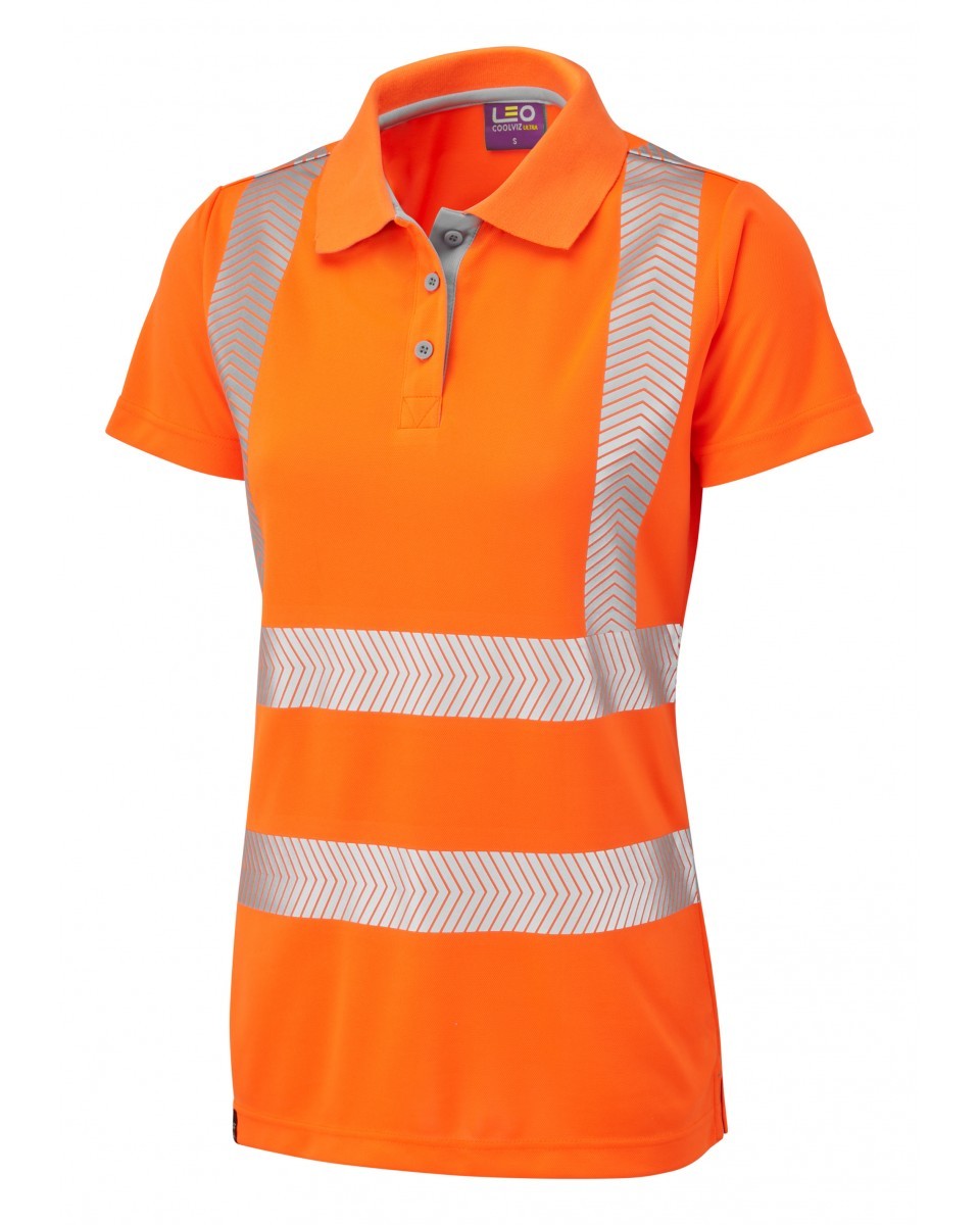 Leo Workwear Pippacott ISO 20471 Cl 2 Coolviz Plus Women's Polo Shirt