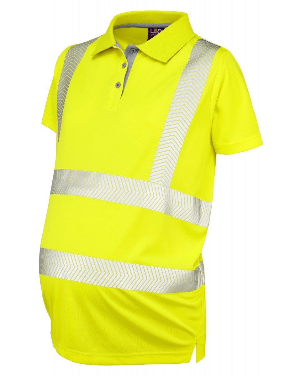 Leo Workwear Lovacott ISO 20471 Cl 2 Coolviz Ultra Maternity Polo Shirt