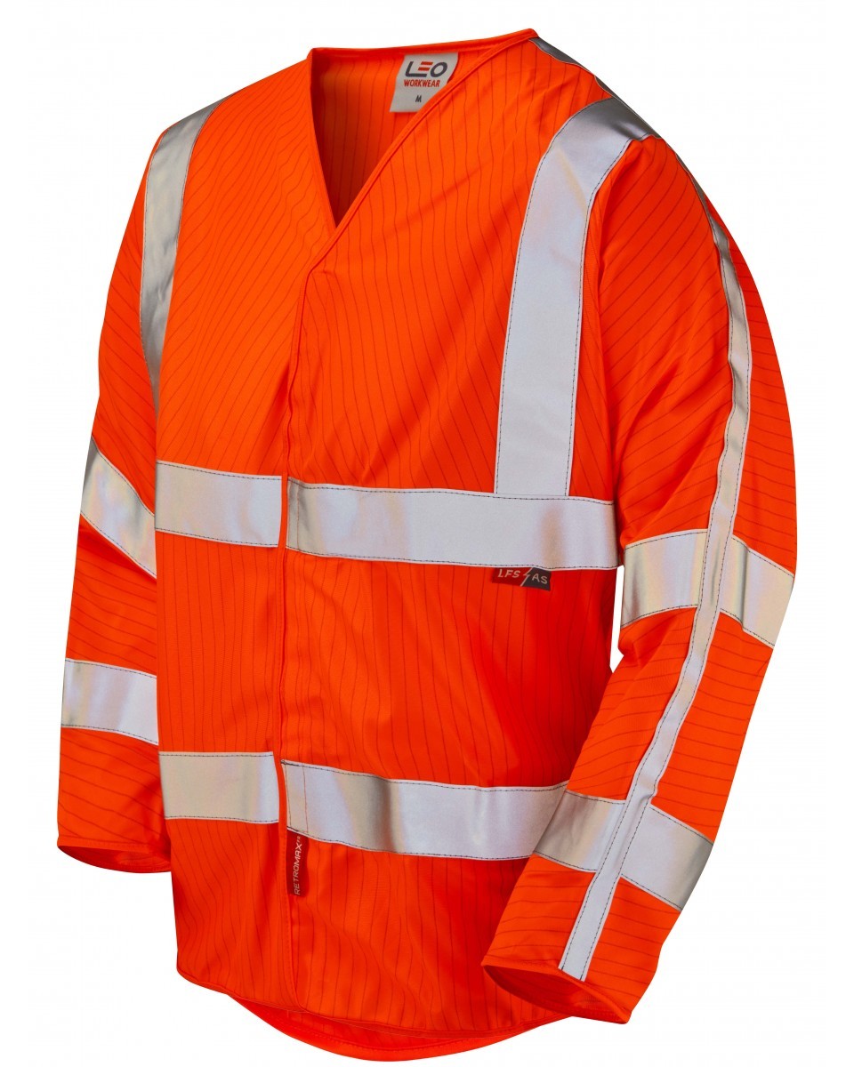 Leo Workwear Sticklepath ISO 20471 Cl 3 Lfs 3/4 Sleeve (En 14116/En 1149)