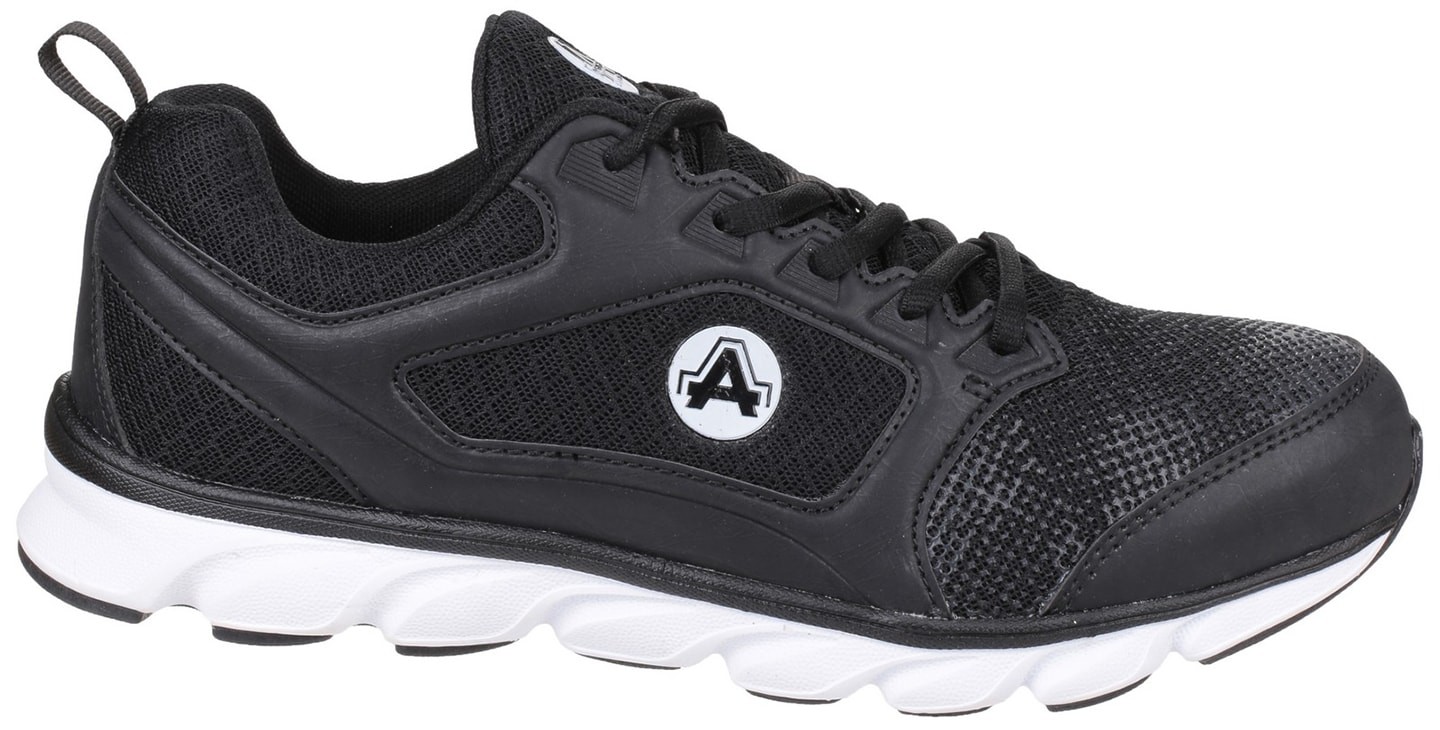 AS707 Lightweight Non Leather Black Safety Trainer