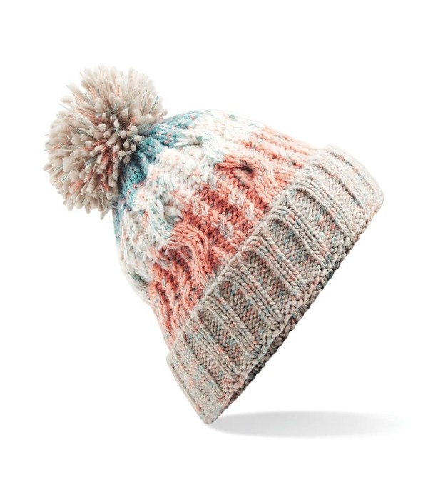 Beechfield Infant Corkscrew Pom Pom Beanie