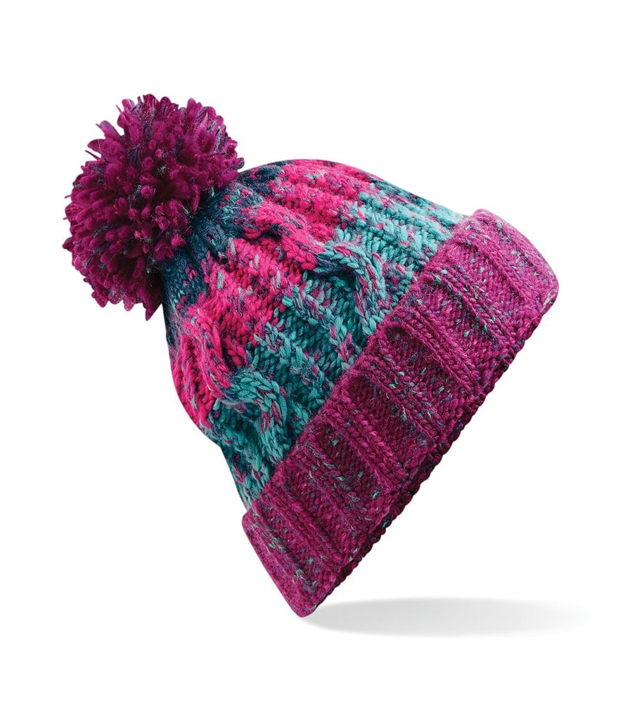 Beechfield Corkscrew Pom Pom Beanie