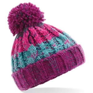 Beechfield Infant Corkscrew Pom Pom Beanie