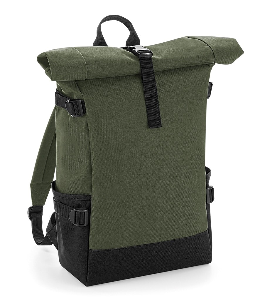 BagBase Block Roll-Top Backpack
