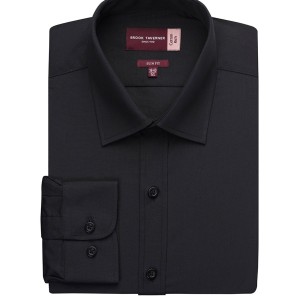 Brook Taverner Alba Long Sleeve Slim Fit Poplin Shirt