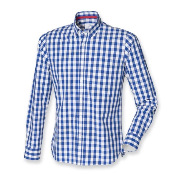 Front Row Long Sleeve Checked Cotton Shirt