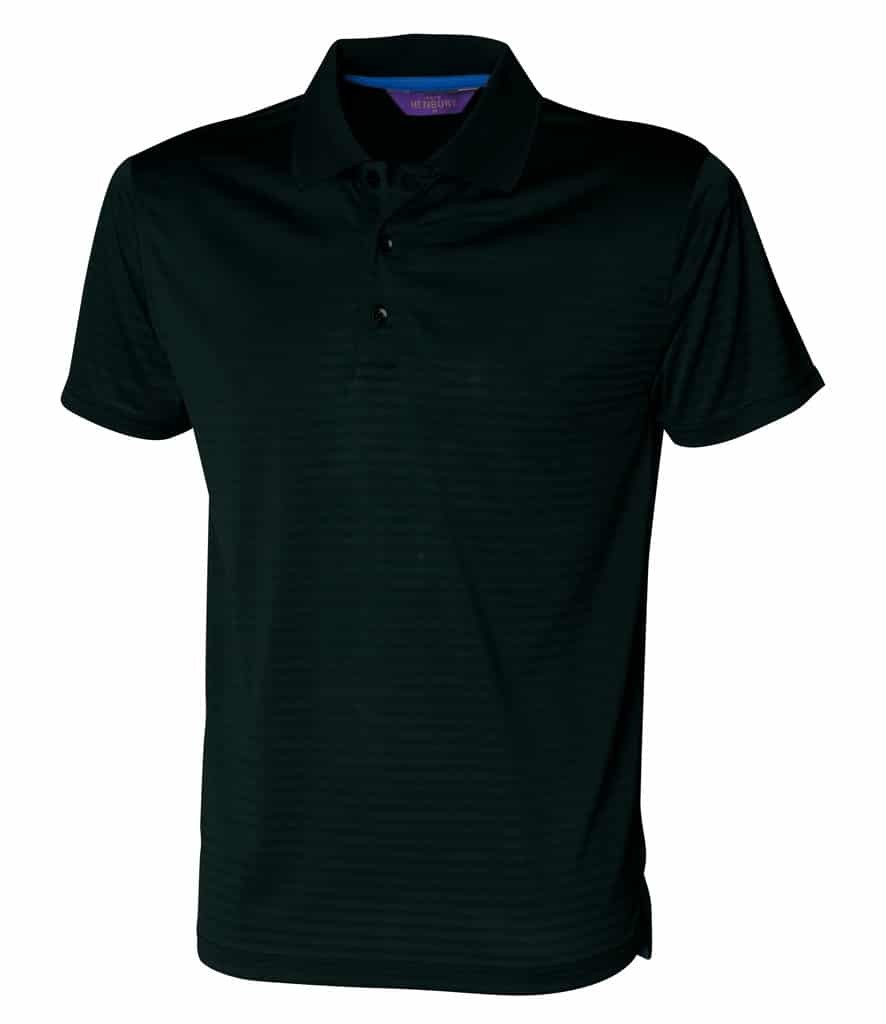 Henbury Cooltouch Textured Stripe Pique © Polo Shirt