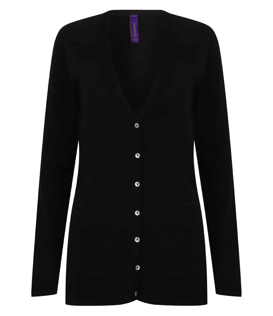 Henbury Ladies Cotton Acrylic V Neck Cardigan