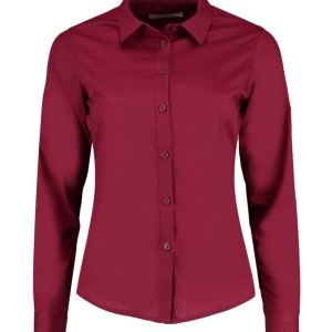 Kustom Kit Ladies Long Sleeve Tailored Poplin Shirt