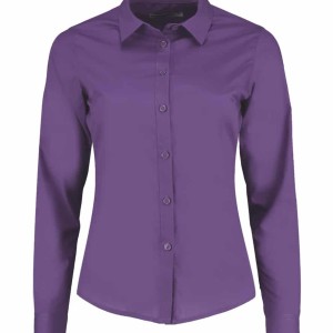 Kustom Kit Ladies Long Sleeve Tailored Poplin Shirt