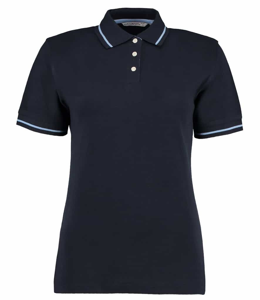 Kustom Kit Ladies St Mellion Tipped Cotton Piqué Polo Shirt