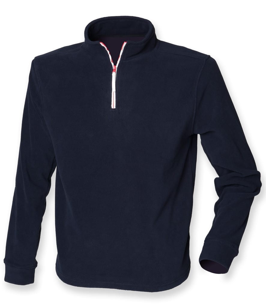 Finden and Hales Zip Neck Piped Micro Fleece