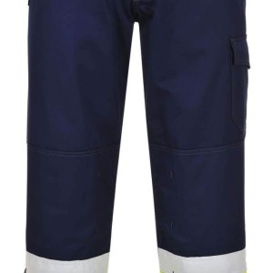 Portwest Hi-Vis Modaflame Trousers Navy/Yellow