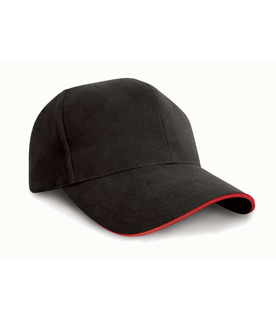 Result Pro-Style Heavy Brushed Contrast Sandwich Peak Cotton Cap