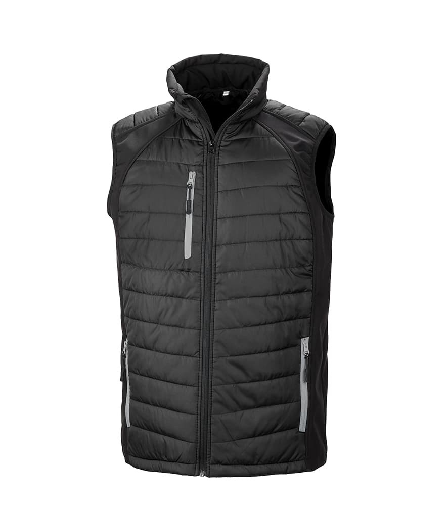 Result Black Compass Padded Gilet