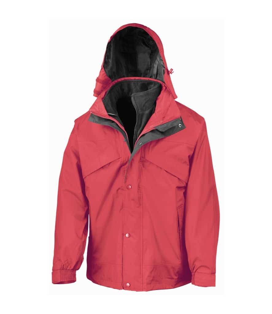 Result 3-in-1 Waterproof Zip and Clip Fleece Lined Jacket