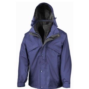 Result 3-in-1 Waterproof Zip and Clip Fleece Lined Jacket