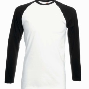 Fruit of the Loom Contrast Long Sleeve Baseball T-Shirt