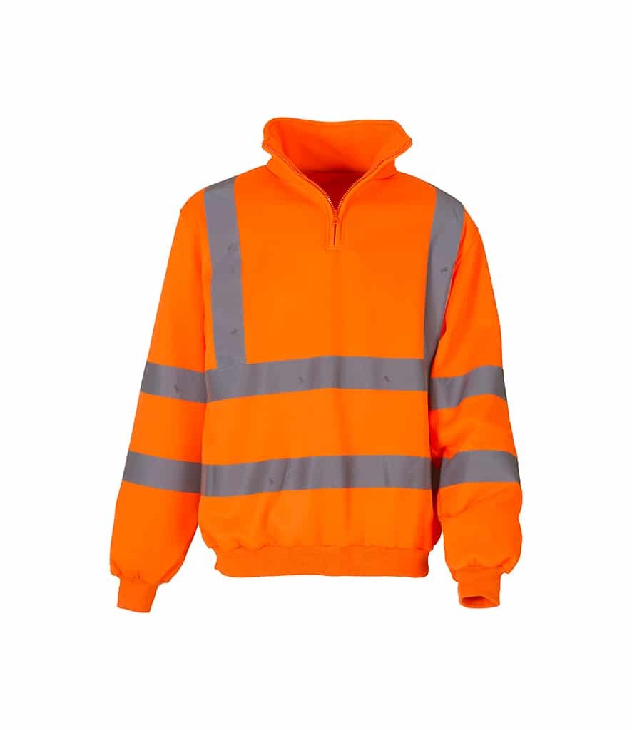 Yoko Hi-Vis Zip Neck Sweatshirt