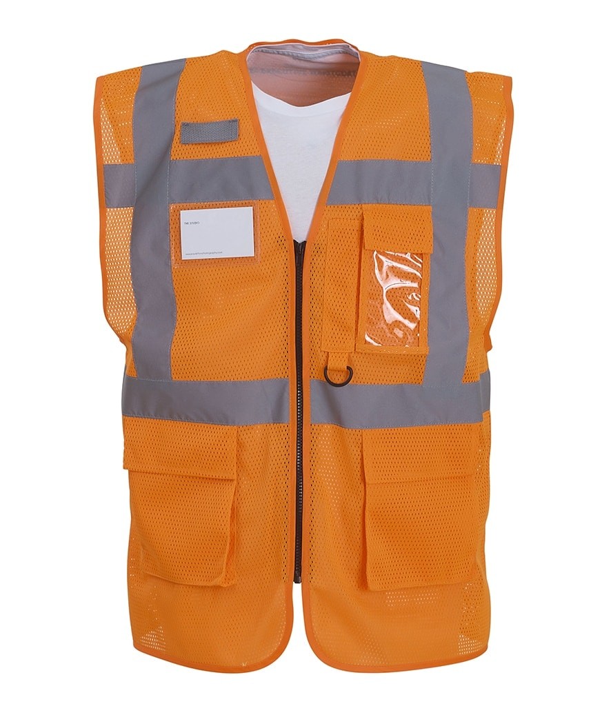 Yoko Hi-Vis Top Cool Open Mesh Executive Waistcoat