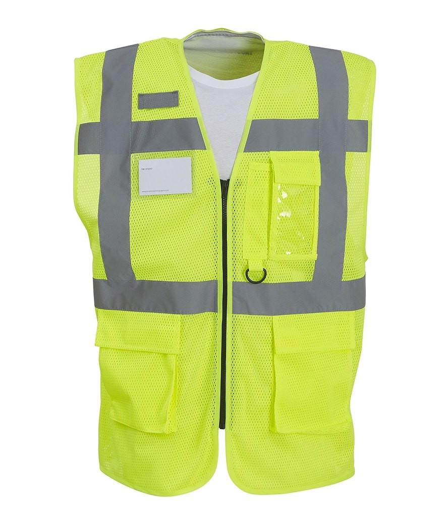 Yoko Hi-Vis Top Cool Open Mesh Executive Waistcoat