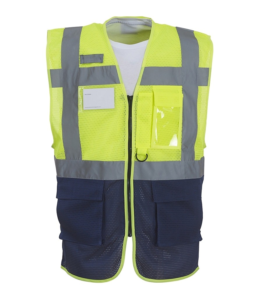 Yoko Hi-Vis Top Cool Open Mesh Executive Waistcoat