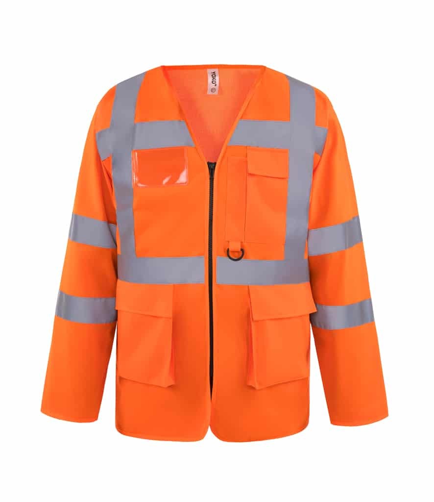 Yoko Hi-Vis Executive Long Sleeve Waistcoat