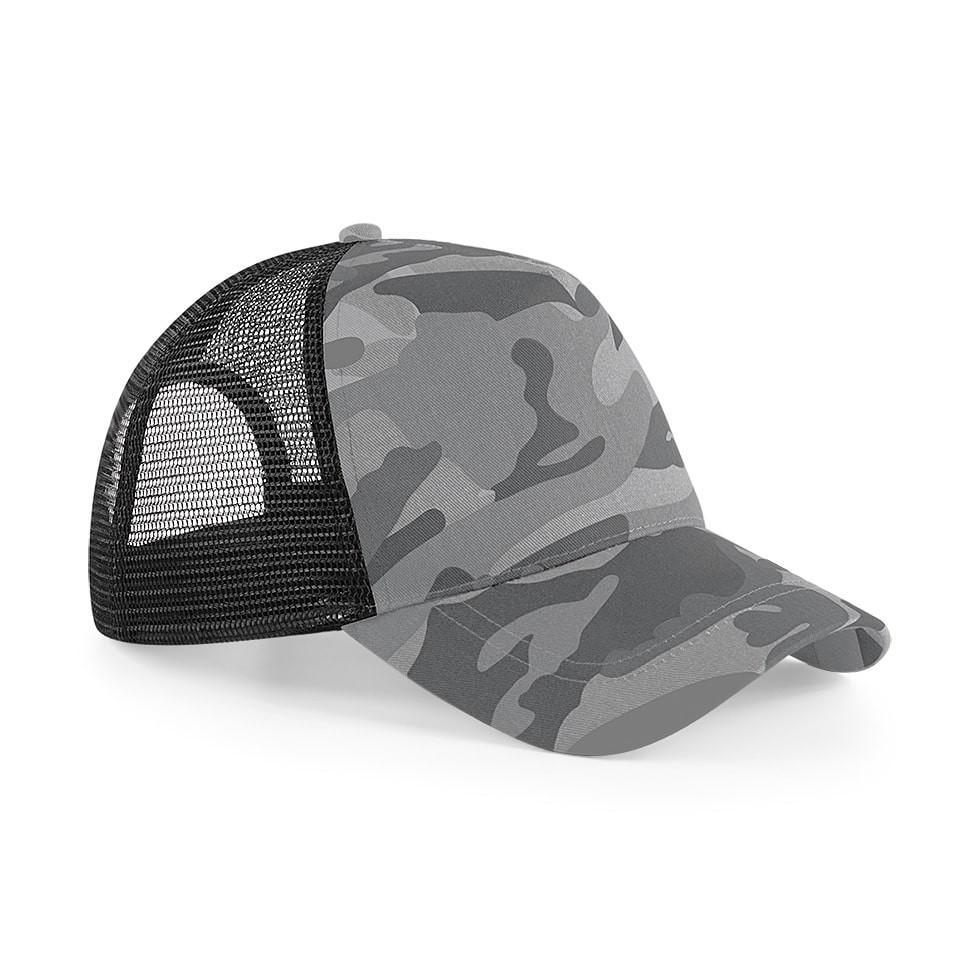 Beechfield Camo Snapback Trucker Cap